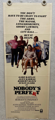 1981 Nobody's Perfekt Insert 14 x 36 Movie Poster Gabe Kaplan, Alex Karras   - TvMovieCards.com