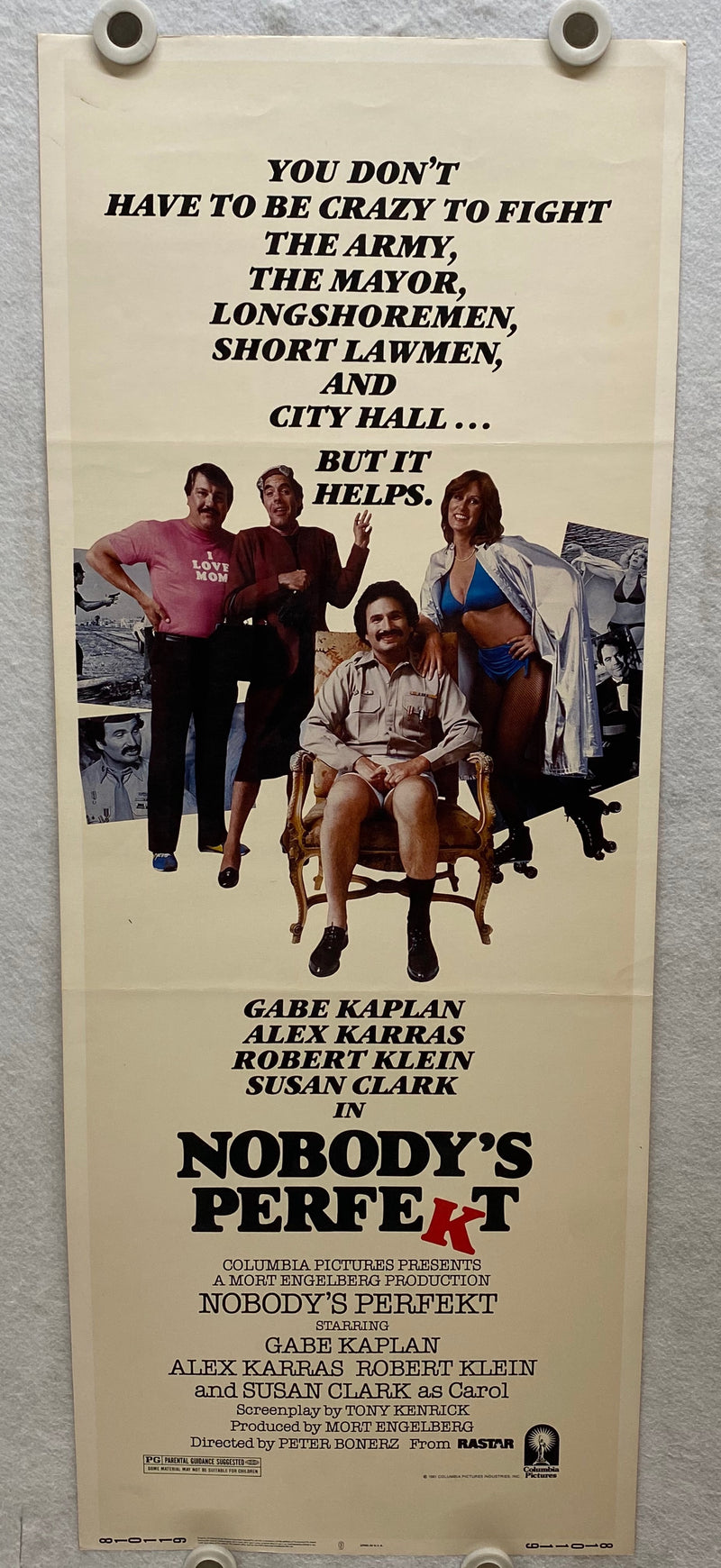 1981 Nobody's Perfekt Insert 14 x 36 Movie Poster Gabe Kaplan, Alex Karras   - TvMovieCards.com