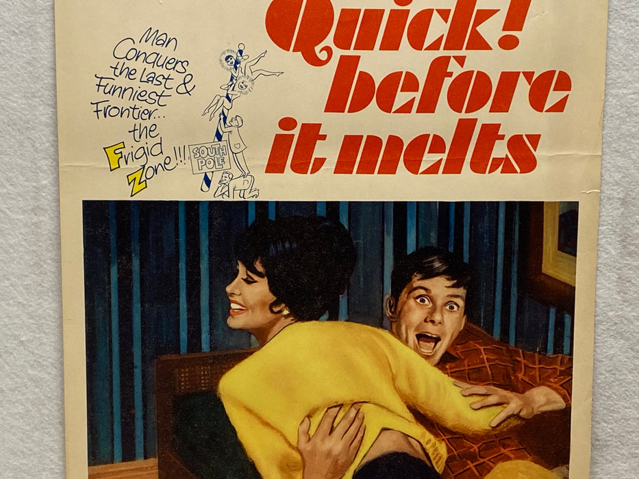 1964 Quick, Before It Melts Insert 14 x 36 Movie Poster George Maharis   - TvMovieCards.com