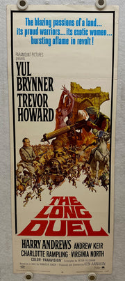 1967 The Long Duel Insert 14 x 36 Movie Poster Yul Brynner, Trevor Howard   - TvMovieCards.com