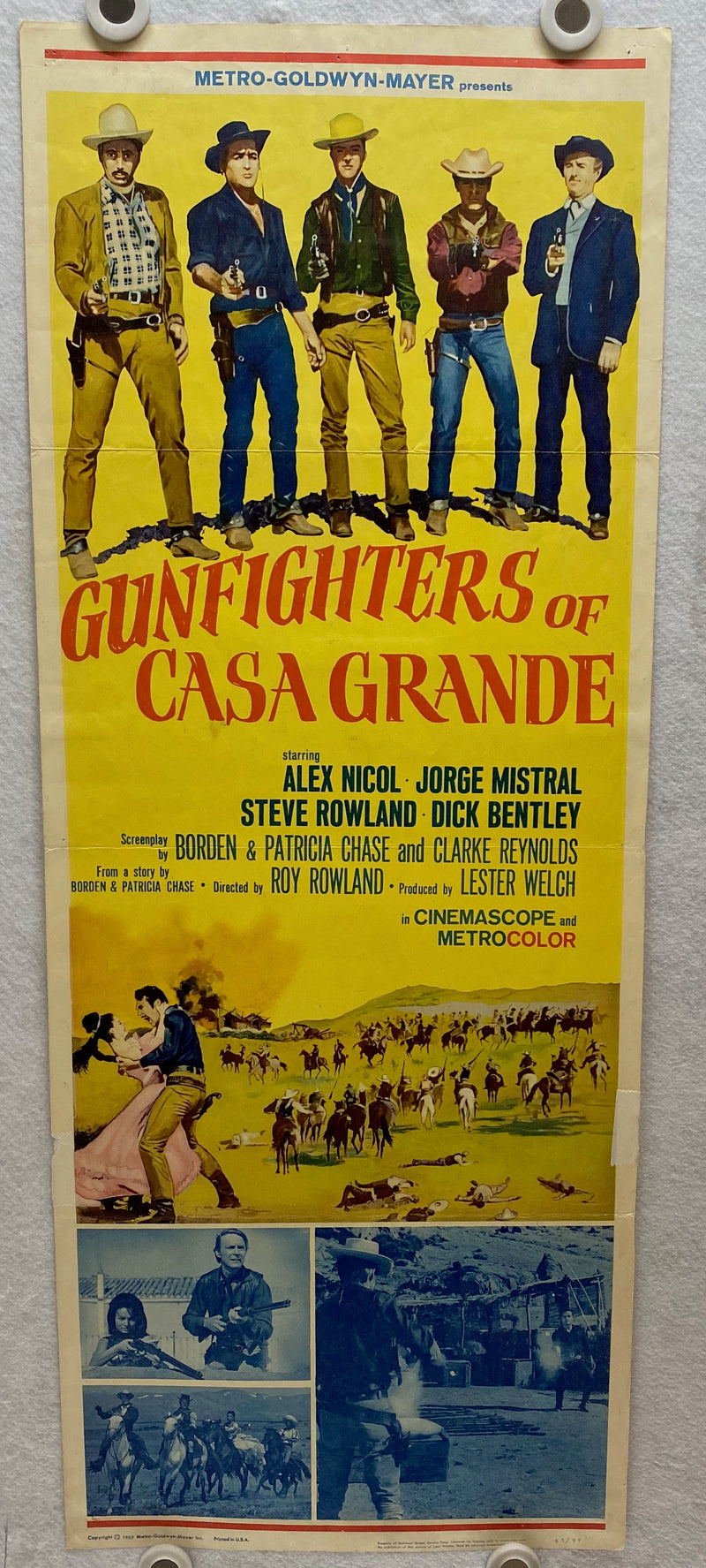 1964 Gunfighters of Casa Grande Insert 14 x 36 Movie Poster Alex Nicol   - TvMovieCards.com