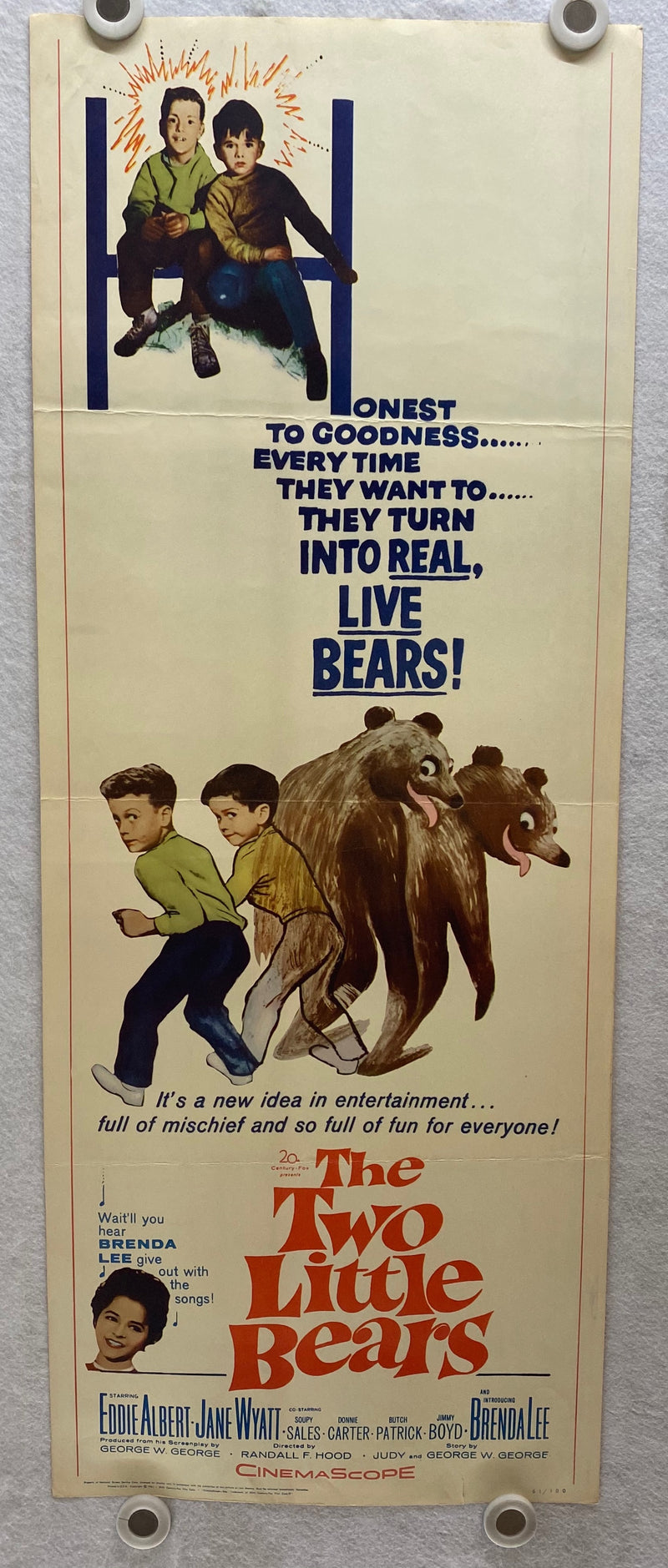 1961 The Two Little Bears Insert 14x36 Movie Poster Eddie Albert, Jane Wyatt   - TvMovieCards.com