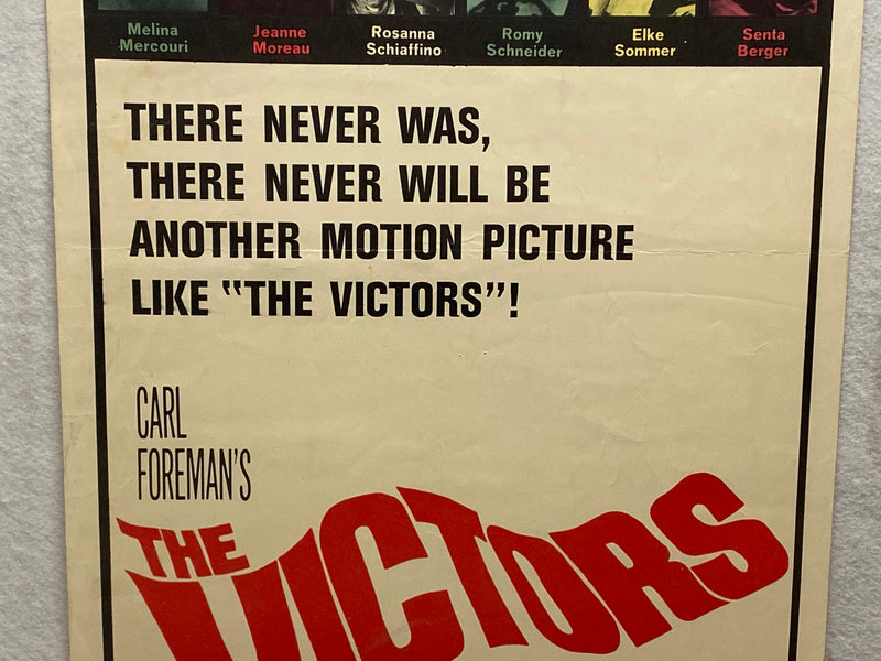 1963 The Victors Insert 14x36 Movie Poster Vince Edwards, Albert Finney   - TvMovieCards.com