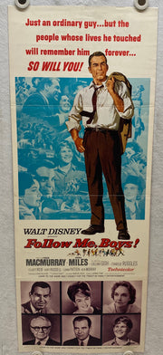1966 Follow Me, Boys! Insert 14x36 Movie Poster Fred MacMurray, Vera Miles   - TvMovieCards.com