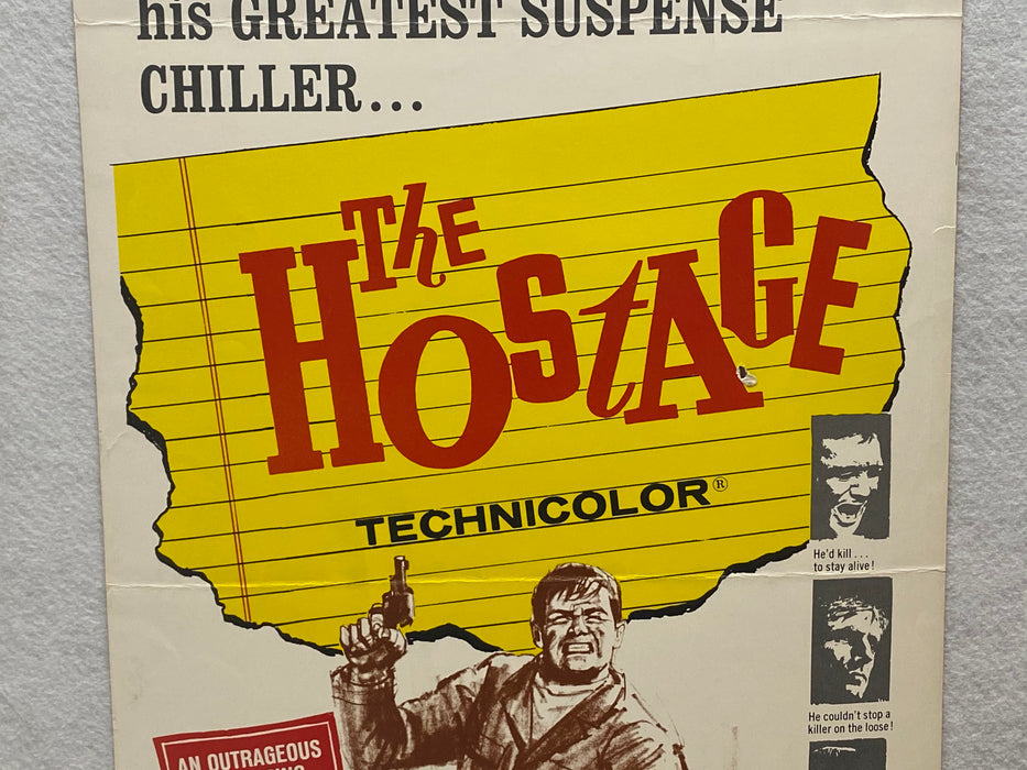 1967 The Hostage Insert 14x36 Movie Poster Don Kelly, Harry Dean Stanton   - TvMovieCards.com