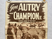 1947 Robin Hood of Texas Original Insert Movie Poster Gene Autry Lynne Roberts   - TvMovieCards.com