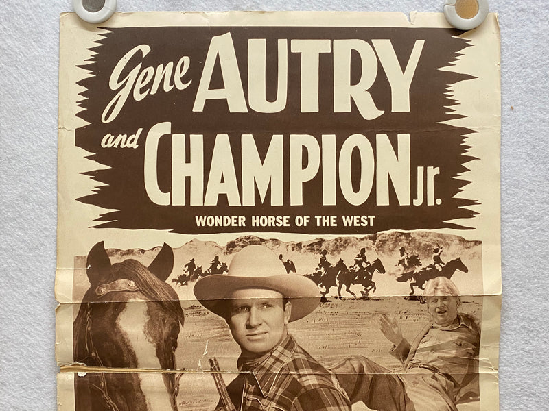 1947 Robin Hood of Texas Original Insert Movie Poster Gene Autry Lynne Roberts   - TvMovieCards.com
