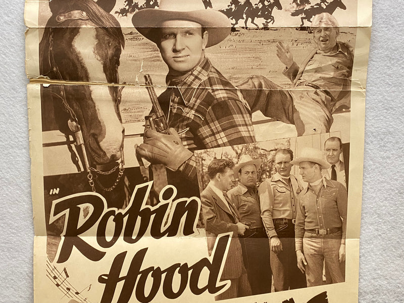 1947 Robin Hood of Texas Original Insert Movie Poster Gene Autry Lynne Roberts   - TvMovieCards.com
