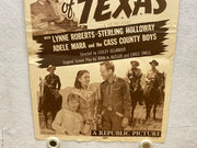 1947 Robin Hood of Texas Original Insert Movie Poster Gene Autry Lynne Roberts   - TvMovieCards.com