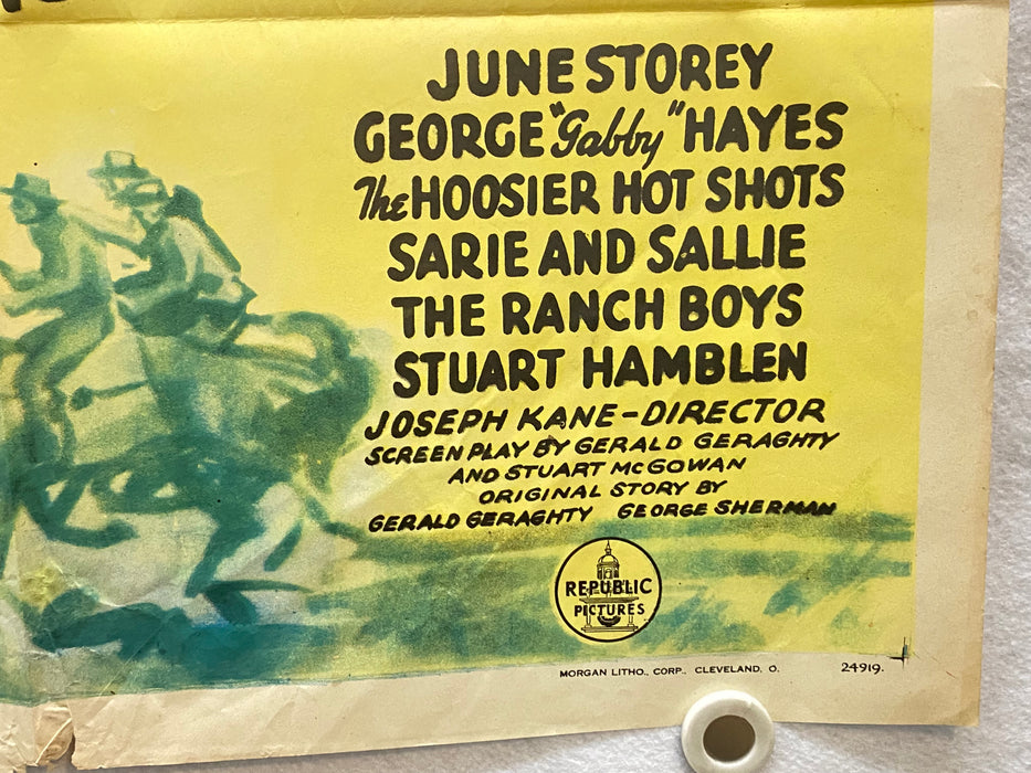 Old Monterey Original 1SH Movie Poster Gene Autry, Smiley Burnette, June Storey   - TvMovieCards.com