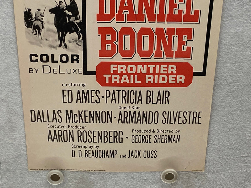 1966 Daniel Boone: Frontier Trail Rider Insert 14x36 Movie Poster Fess Parker   - TvMovieCards.com