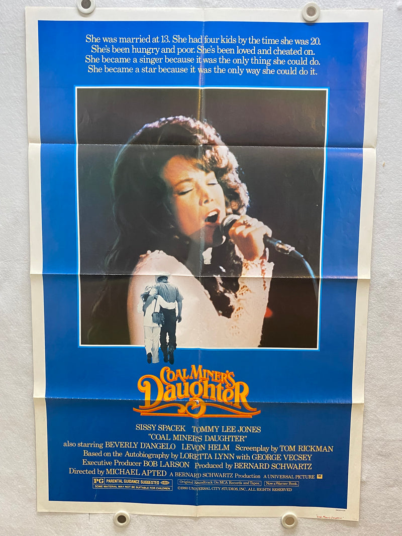 1980 Coal Miner's Daughter Original 1SH Movie Poster 27 x 41 Sissy Spacek   - TvMovieCards.com