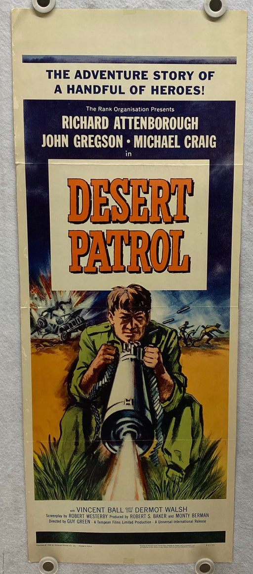 1962 Desert Patrol Insert 14 x 36 Movie Poster Richard Attenboroug   - TvMovieCards.com