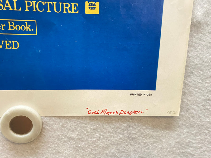 1980 Coal Miner's Daughter Original 1SH Movie Poster 27 x 41 Sissy Spacek   - TvMovieCards.com