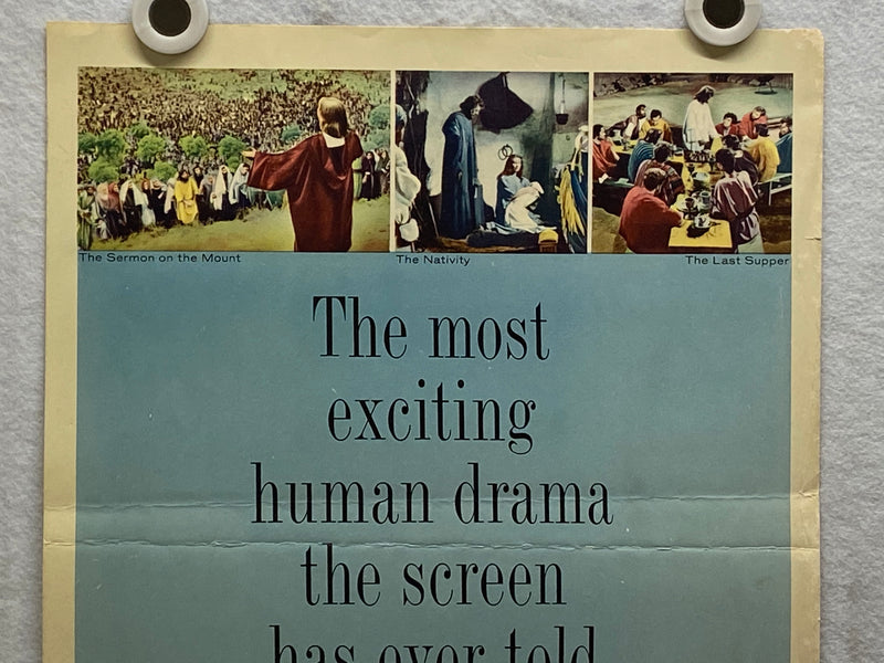 1961 King of Kings Life of Jesus Christ Insert 14 x 36 Movie Poster Jeffrey Hunt   - TvMovieCards.com