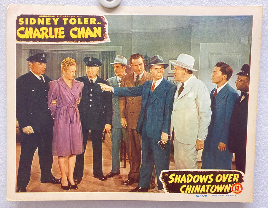 Original Charlie Chan - Shadows Over Chinatown Lobby Card #5 Sidney Toler Mantan   - TvMovieCards.com
