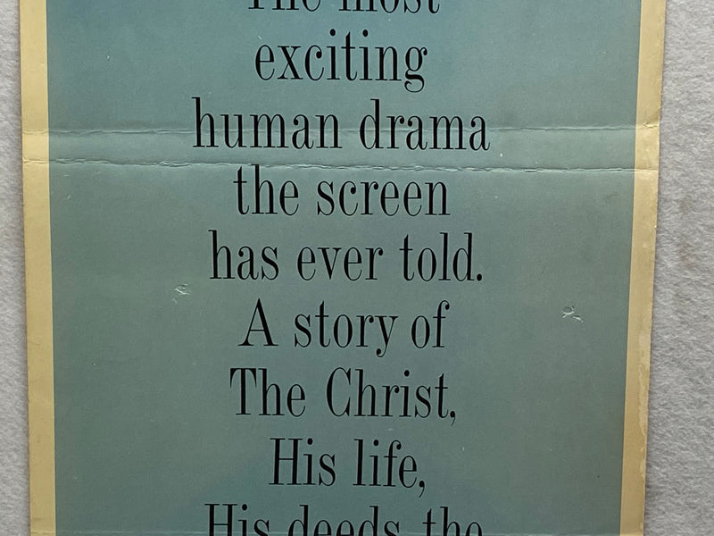 1961 King of Kings Life of Jesus Christ Insert 14 x 36 Movie Poster Jeffrey Hunt   - TvMovieCards.com