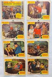 1940R Rancho Grande Lobby Card Set of (8) 11x14 Gene Autry Smiley Burnette June   - TvMovieCards.com