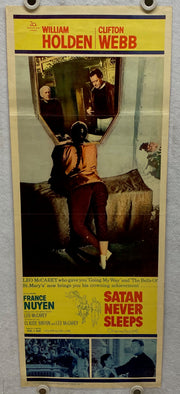 1962 Satan Never Sleeps Insert 14 x 36 Movie Poster William Holden Clifton Webb   - TvMovieCards.com