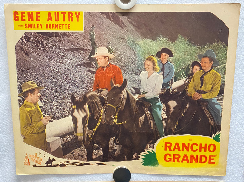 1940R Rancho Grande Lobby Card Set of (8) 11x14 Gene Autry Smiley Burnette June   - TvMovieCards.com
