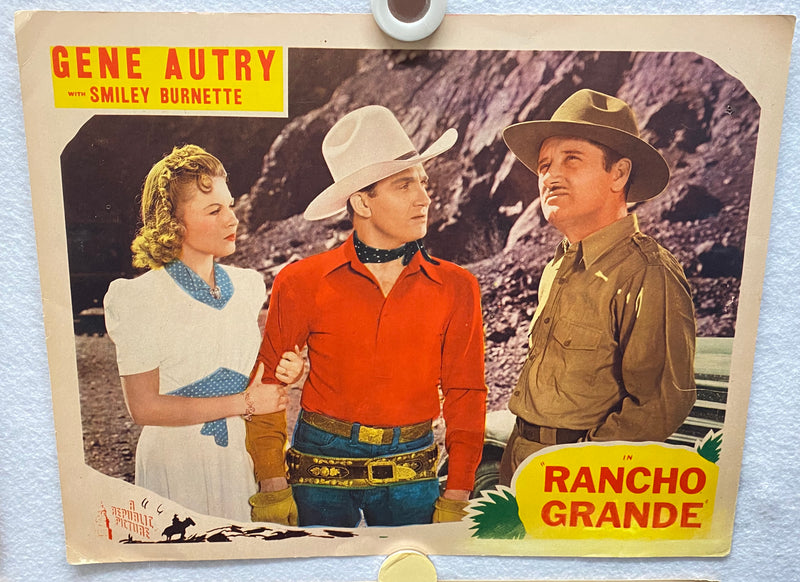 1940R Rancho Grande Lobby Card Set of (8) 11x14 Gene Autry Smiley Burnette June   - TvMovieCards.com