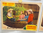 1940R Rancho Grande Lobby Card Set of (8) 11x14 Gene Autry Smiley Burnette June   - TvMovieCards.com