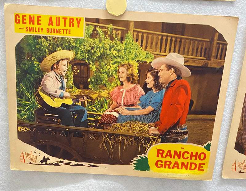 1940R Rancho Grande Lobby Card Set of (8) 11x14 Gene Autry Smiley Burnette June   - TvMovieCards.com