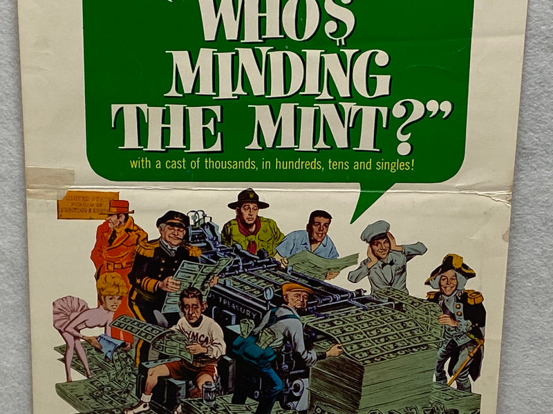 1967 Who's Minding the Mint? Insert 14 x 36 Movie Poster Jim Hutton   - TvMovieCards.com