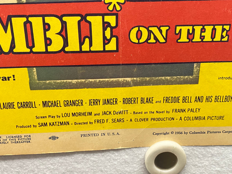 1956 Rumble on the Docks Window Card Movie Poster 14 x 17 James Darren   - TvMovieCards.com