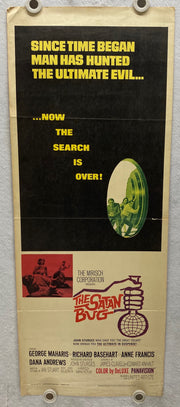 1965 The Satan Bug Insert 14 x 36 Movie Poster George Maharis, Richard Basehart   - TvMovieCards.com