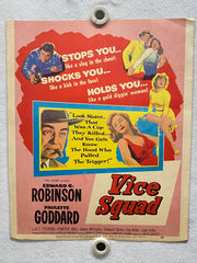 1953 Vice Squad Window Card Movie Poster 14x17 Edward Robinson Paulette Goddard   - TvMovieCards.com