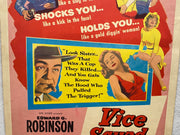 1953 Vice Squad Window Card Movie Poster 14x17 Edward Robinson Paulette Goddard   - TvMovieCards.com