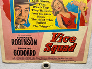 1953 Vice Squad Window Card Movie Poster 14x17 Edward Robinson Paulette Goddard   - TvMovieCards.com