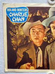 Original Charlie Chan - The Golden Eye Lobby Card #3 Roland Winters Moreland   - TvMovieCards.com