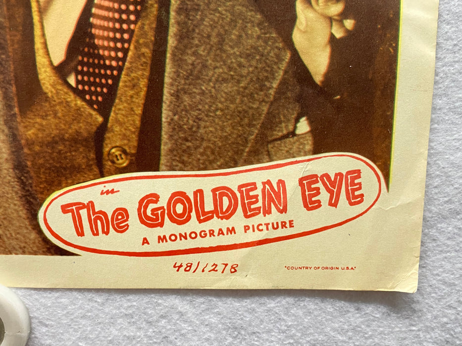 Original Charlie Chan - The Golden Eye Lobby Card #3 Roland Winters Moreland   - TvMovieCards.com