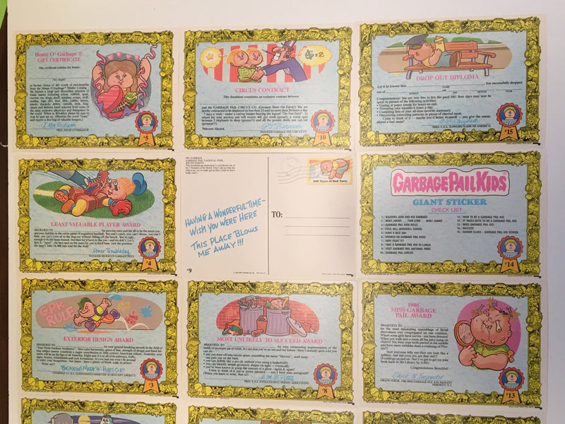 Garbage Pail Kids GPK Giant Stickers Card Set 15 Cards   - TvMovieCards.com