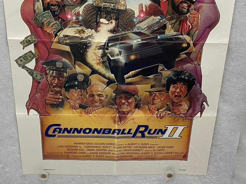 1984 Cannonball Run II Original 1SH Movie Poster 27 x 41 Burt Reynolds   - TvMovieCards.com