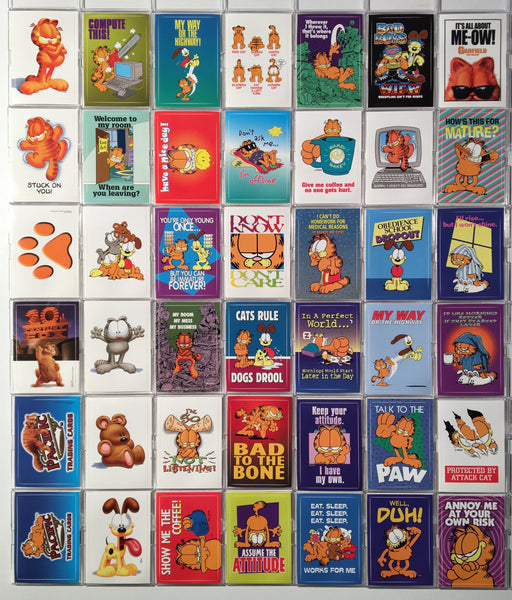 Garfield Vinyl Cling Stickers Chase Card Set 42 Sticker Cards Pacific 2004   - TvMovieCards.com