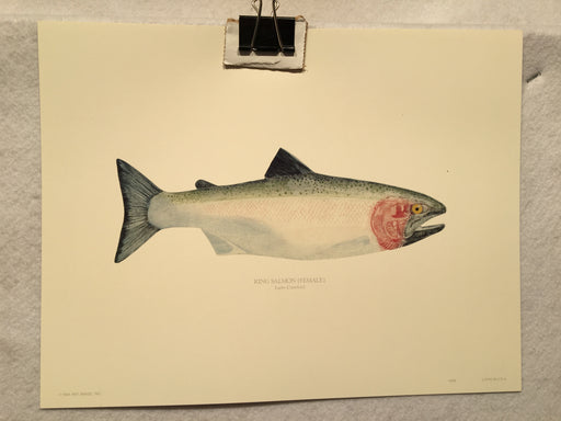 Larry Crowford "King Salmon (Female)" Limited Edition Lithograph Print   - TvMovieCards.com