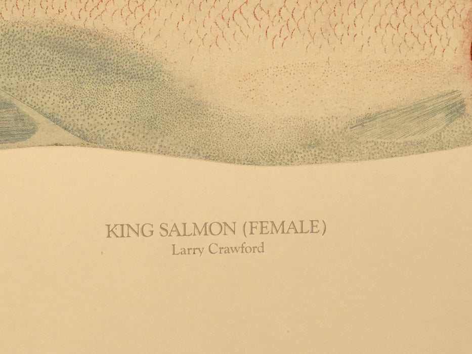 Larry Crowford "King Salmon (Female)" Limited Edition Lithograph Print   - TvMovieCards.com
