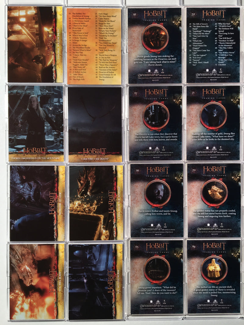 Hobbit Desolation of Smaug Base Card Set 72 Cards   - TvMovieCards.com
