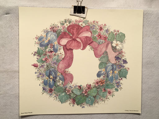 Mary Vincent Bertrand "Hand-Made Wreath" Limited Edition Signed Print   - TvMovieCards.com