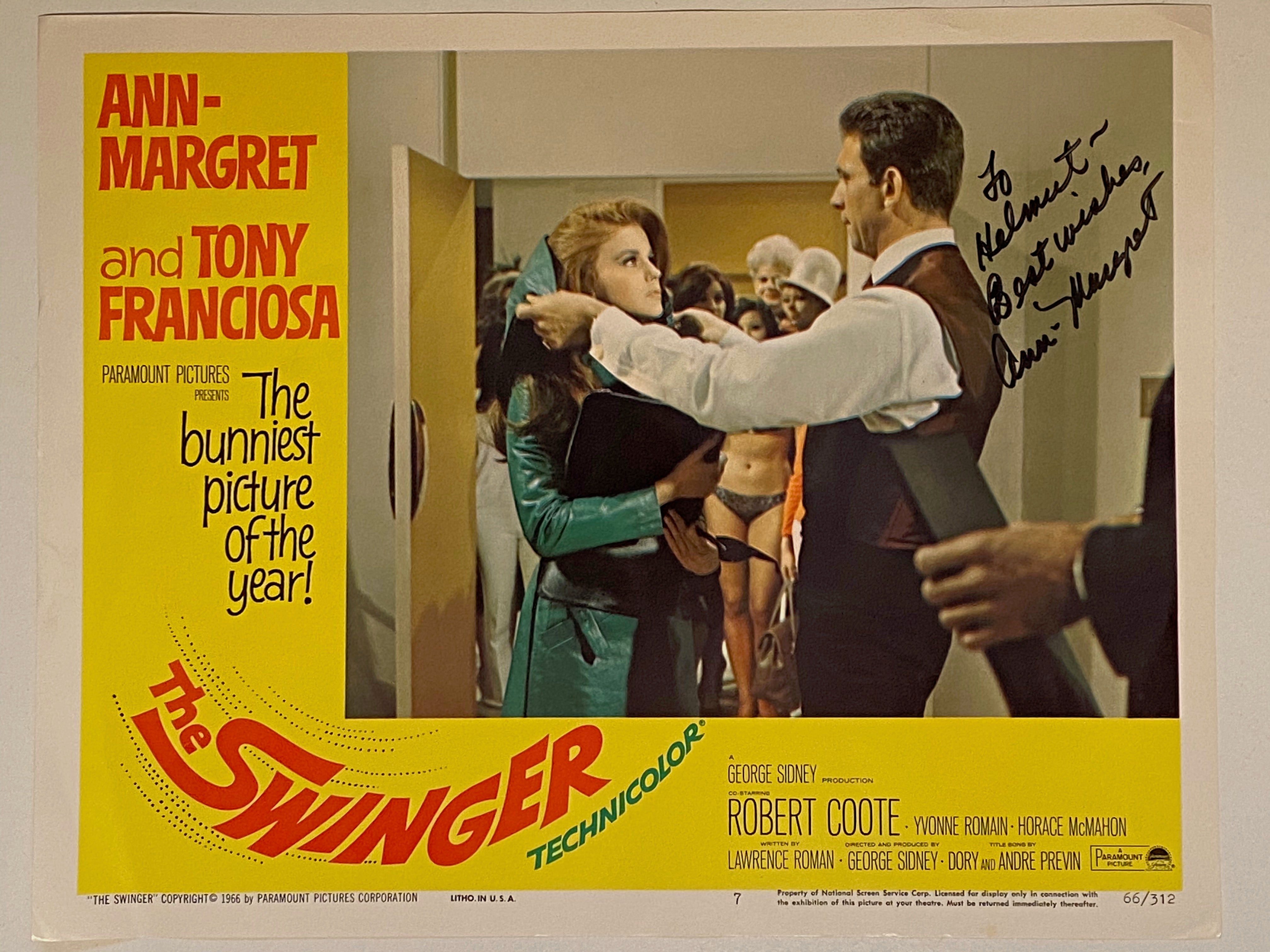 1966 The Swinger #7 Lobby Card 11 x 14 Autographed by Ann