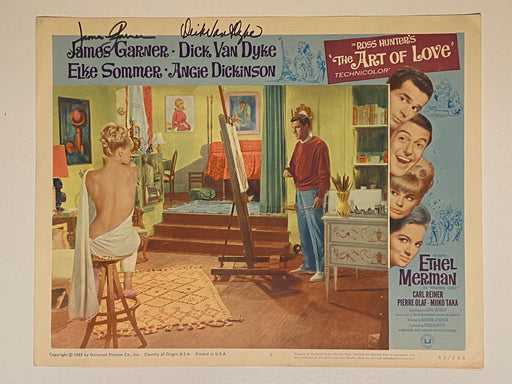 1965 The Art of Love #4 11x14 Lobby Card 2 Autographs James Garner Dick Van Dyke   - TvMovieCards.com