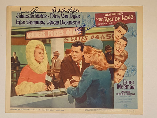1965 The Art of Love #5 11x14 Lobby Card 3 Autographs James Garner Dick Van Dyke   - TvMovieCards.com