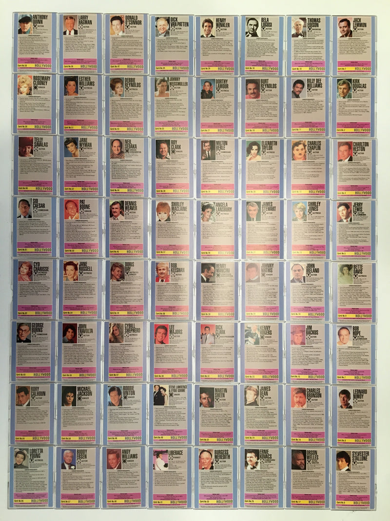 Hollywood Walk of Fame Base Card Set 250 Movie Stars Cards Starline 1991   - TvMovieCards.com