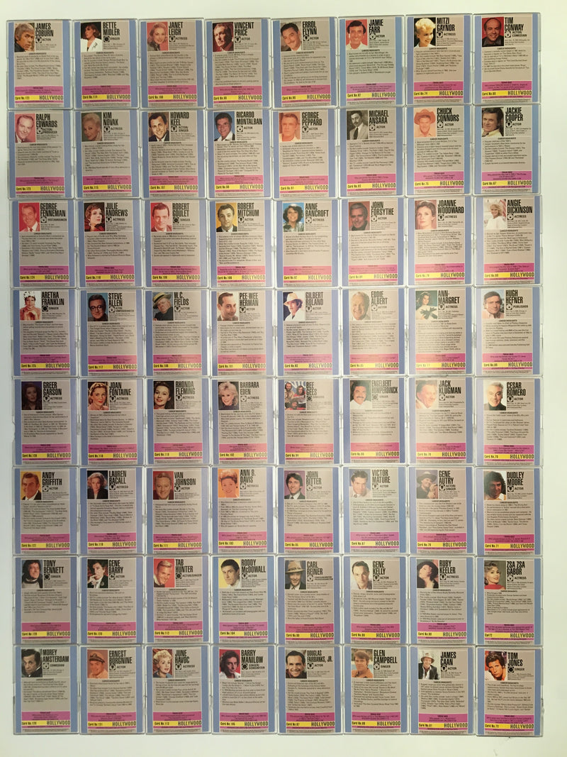 Hollywood Walk of Fame Base Card Set 250 Movie Stars Cards Starline 1991   - TvMovieCards.com