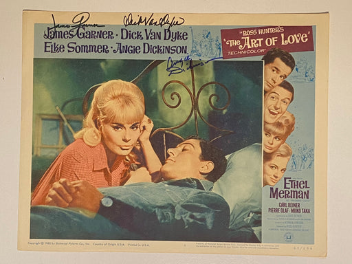 1965 The Art of Love #6 11x14 Lobby Card 3 Autographs James Garner Dick Van Dyke   - TvMovieCards.com