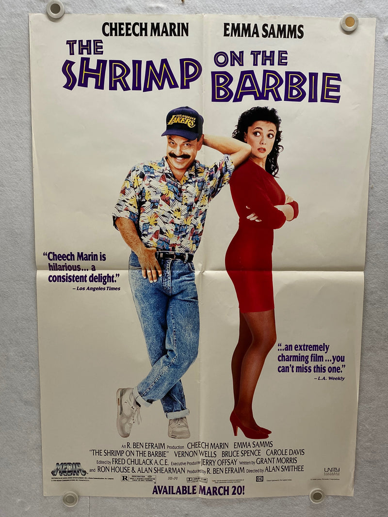 1990 Shrimp on the Barbie 1SH Movie Poster 27 x 40 Cheech Marin, Emma Samms   - TvMovieCards.com