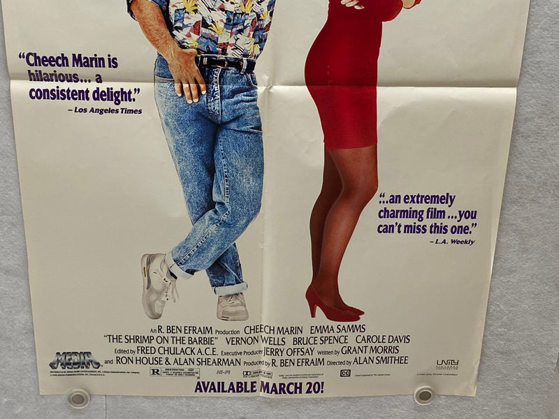 1990 Shrimp on the Barbie 1SH Movie Poster 27 x 40 Cheech Marin, Emma Samms   - TvMovieCards.com